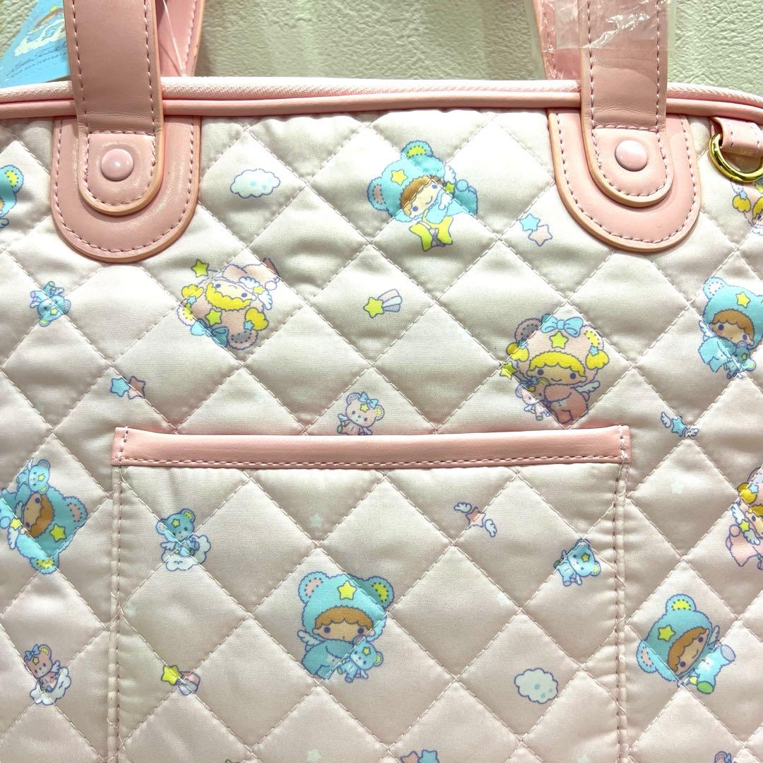 リトルツインスターズ 50周年 キルティングボストン キキララ ピンク 完売