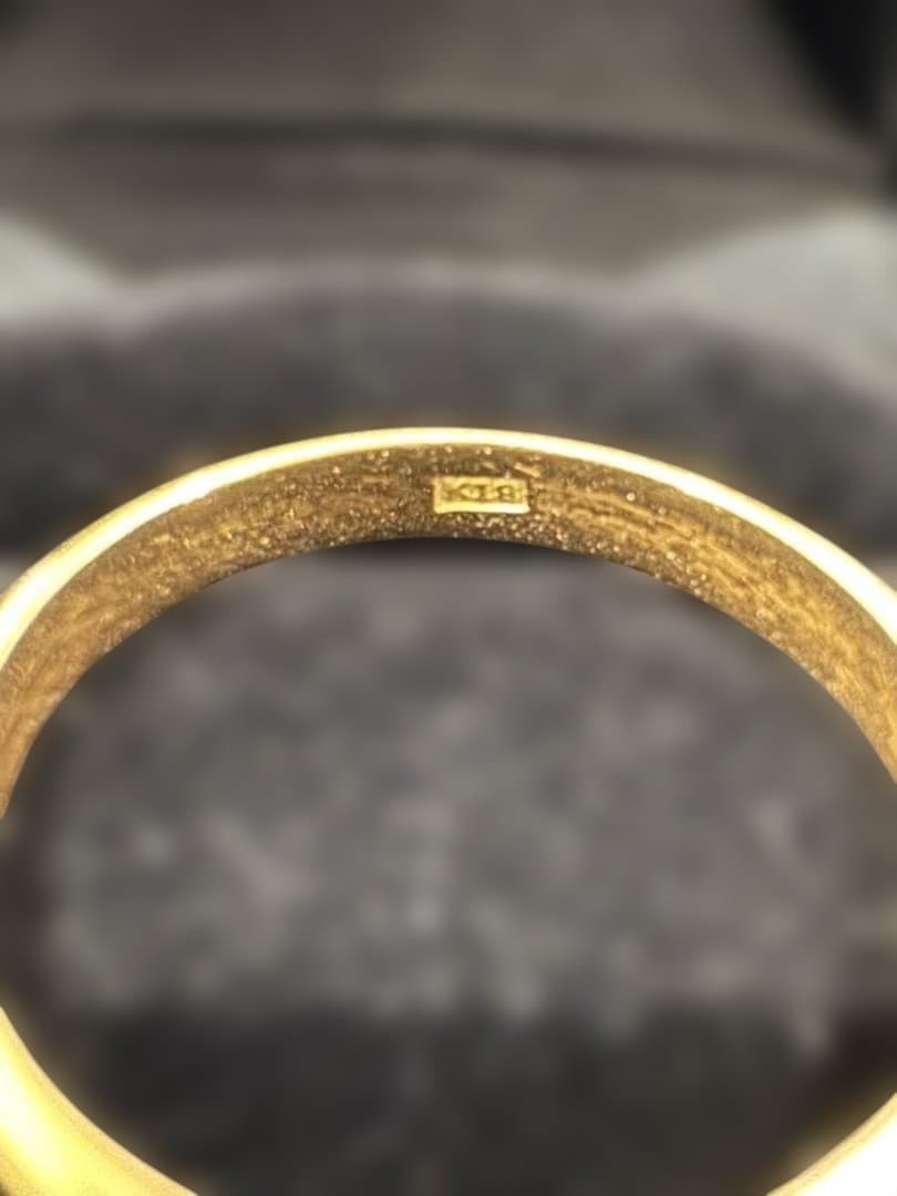 K18・甲丸リング 16号 18金 #16 重さ約2.8g 幅約2.9㎜