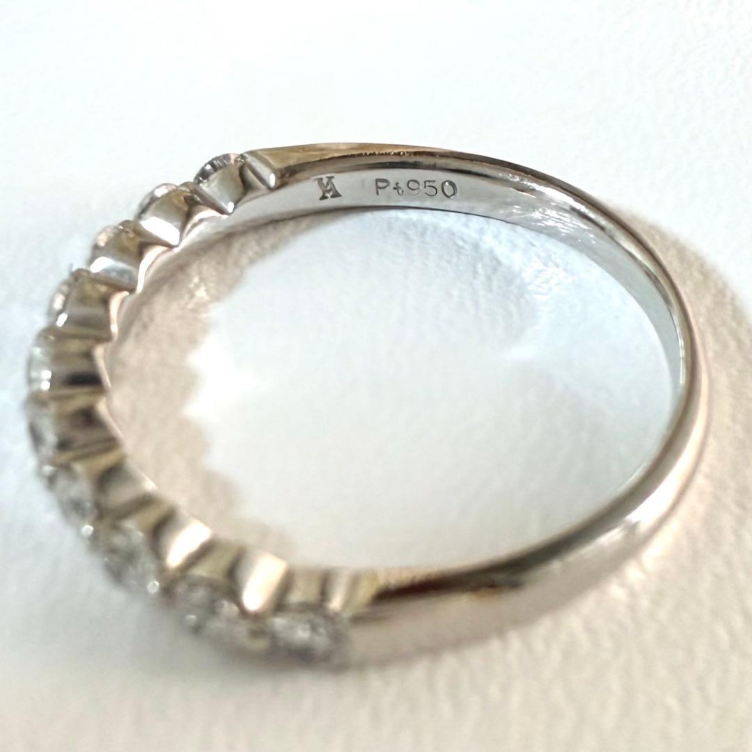ヴァンドーム青山 ハーフエタニティ　ダイヤモンド リング プラチナ 0.33ct