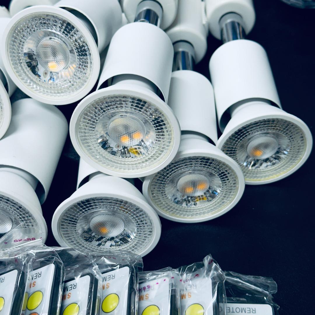 12個セット リモコン付き ダクトレール スポットライト 調光調色 40W