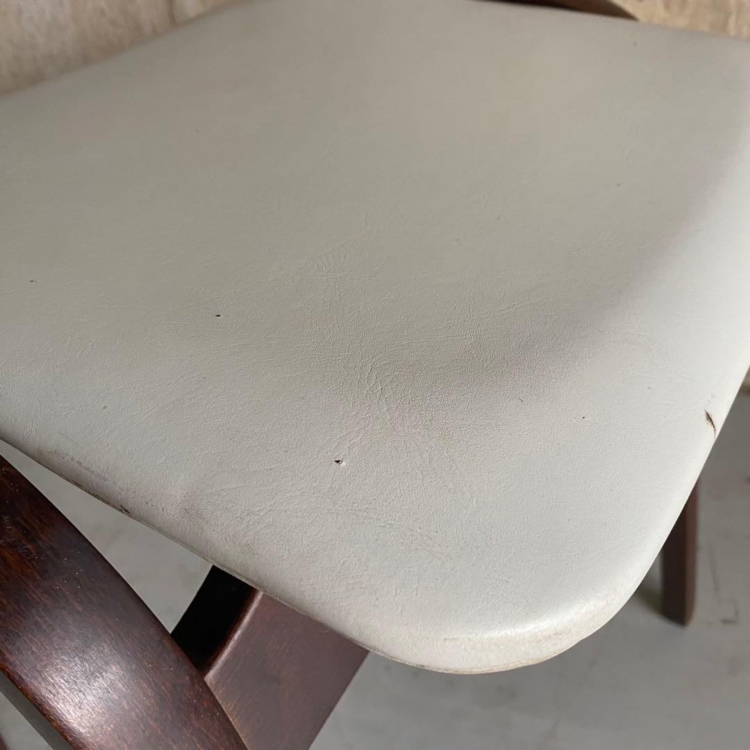 秋田木工　スタッキングスツール 剣持勇　ヴィンテージ　アンティーク　白