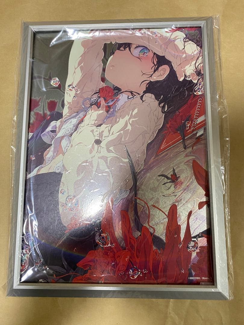 絵師100人展13 荻pote メタルアートプレート 戀一輪