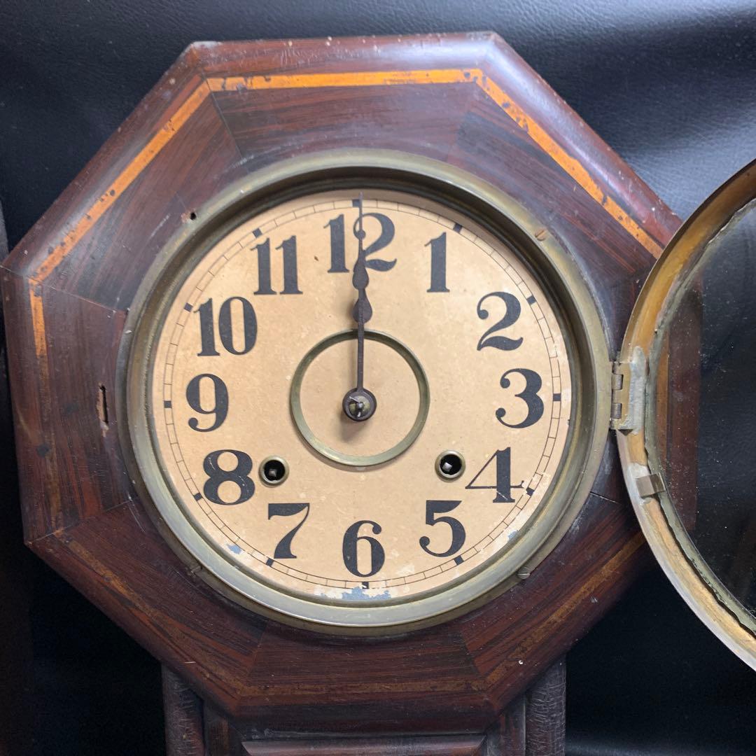 ぜんまい式掛け時計　アンティーク　振り子時計　古時計　ジャンク品