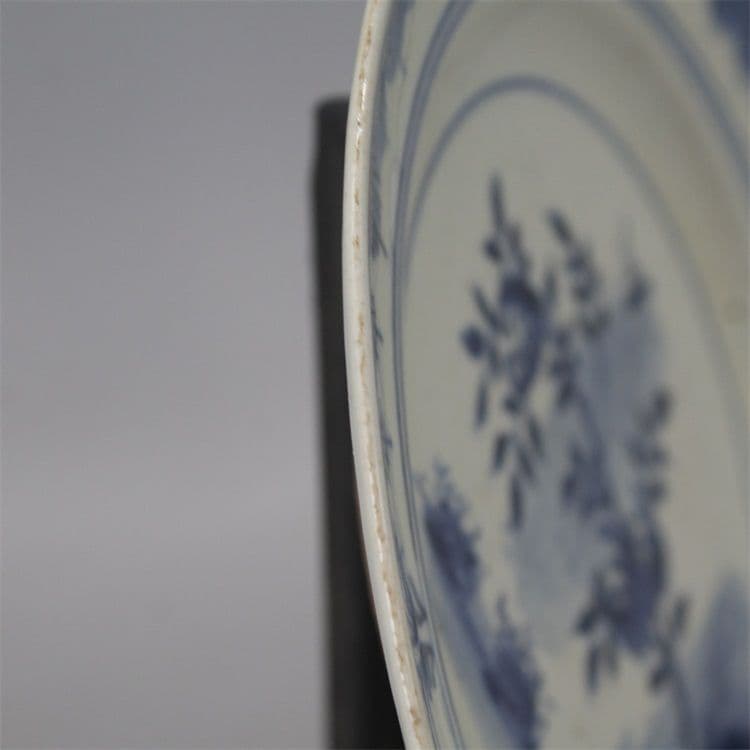 清青花仏手花卉皿 景徳鎮 陶磁器 装飾品 現代工芸品美術品 置物