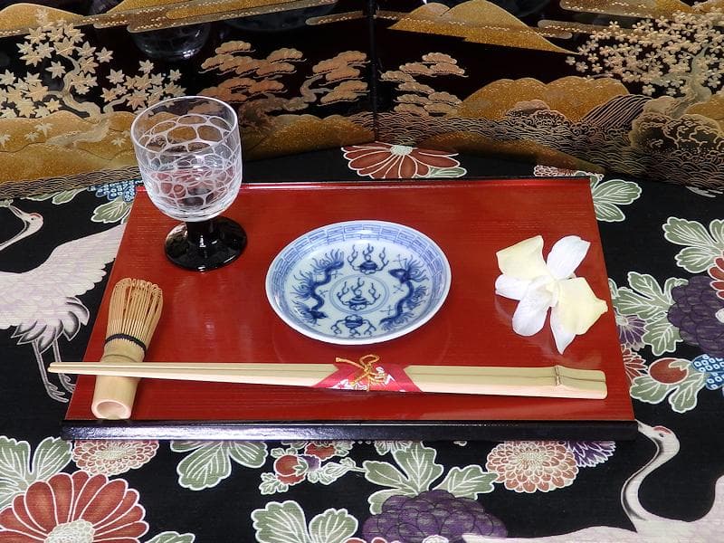 古伊万里　染付　龍に宝珠の図　豆皿　２枚　D364AS-fbrb