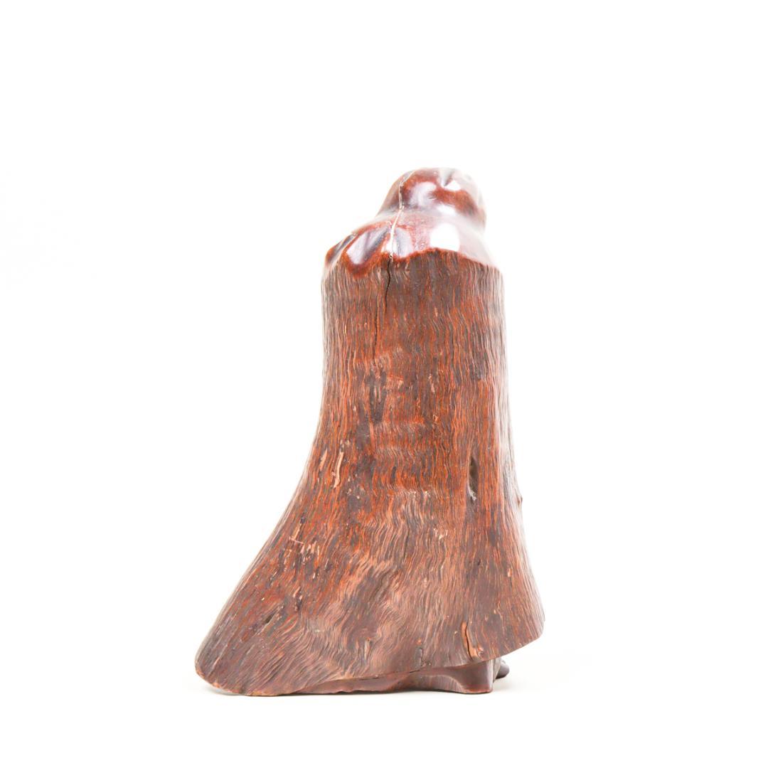 一刀彫 木彫 達磨大師 23cm 置物