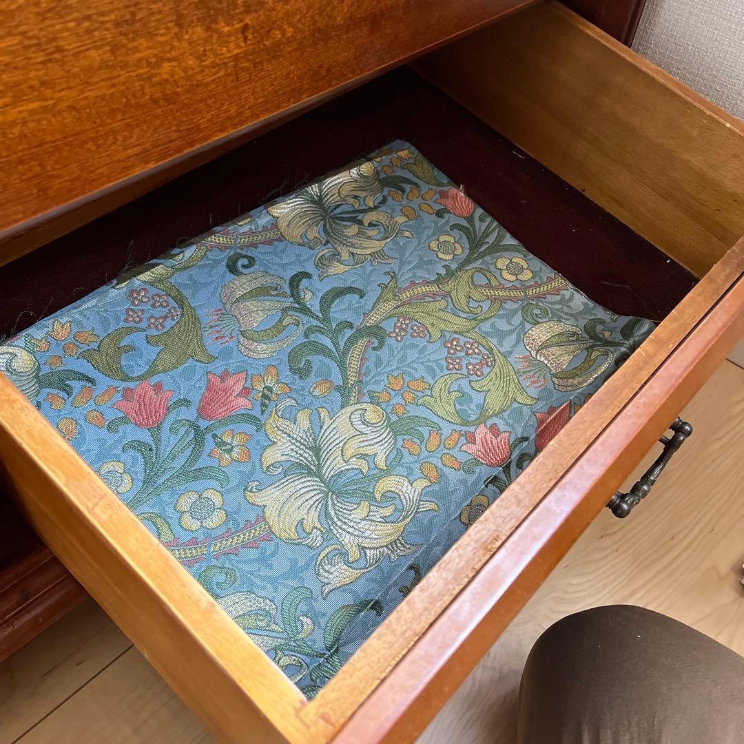 木製テレビ台 ダークブラウン 4引き出し