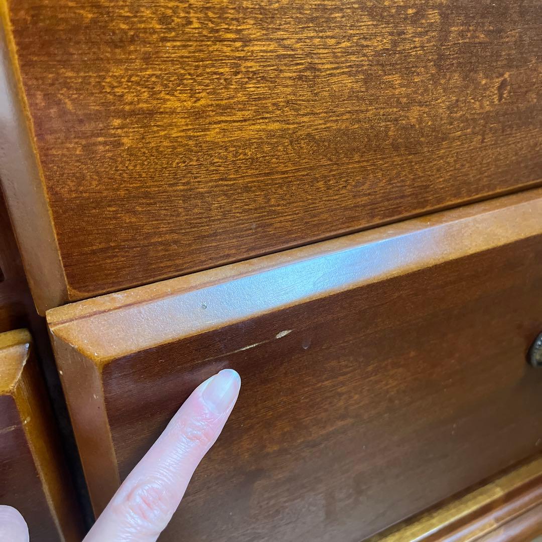 木製テレビ台 ダークブラウン 4引き出し