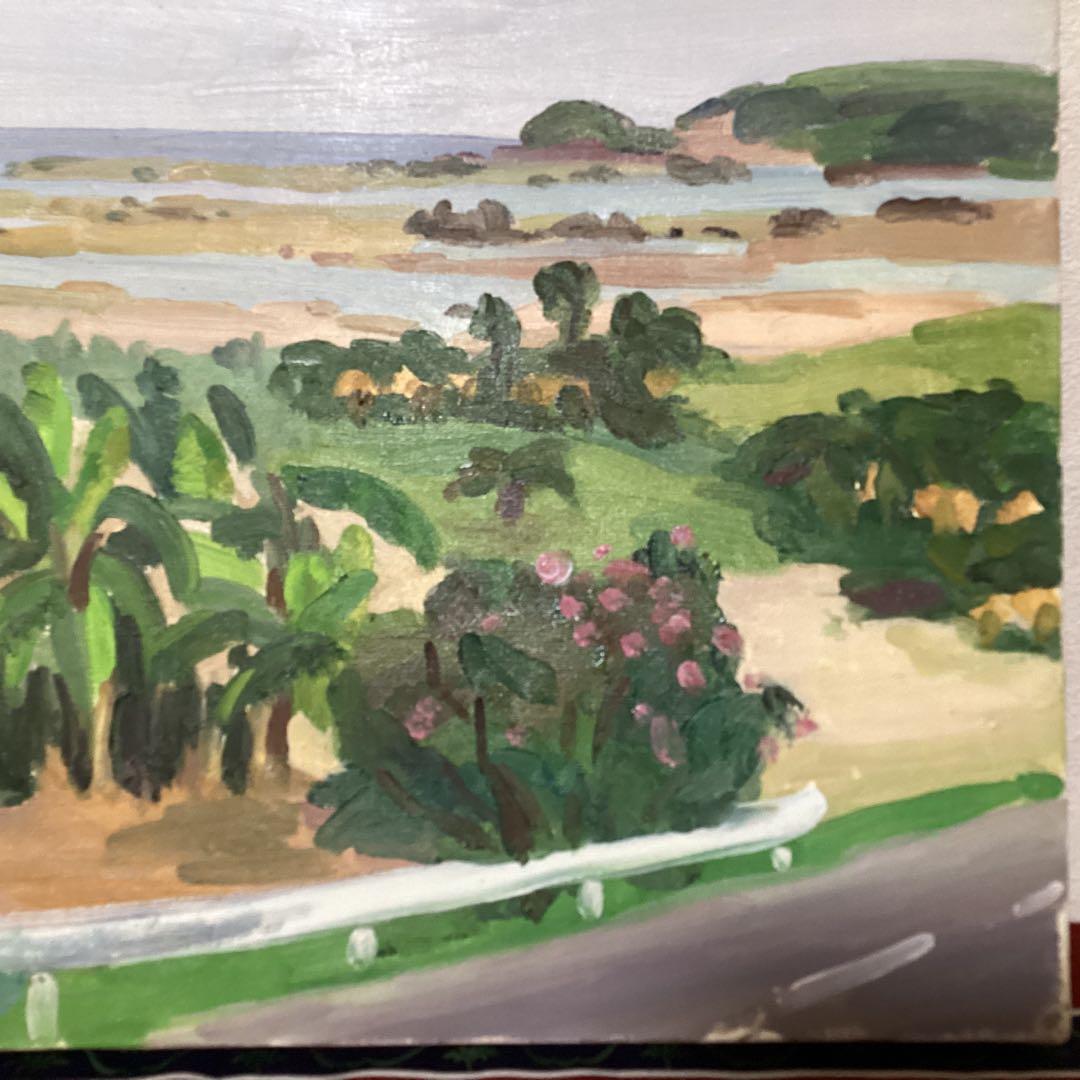 油彩画【　風景画　】　肉筆　山下清　キャンバス　八幡学園寄贈品　　模写　 即決品