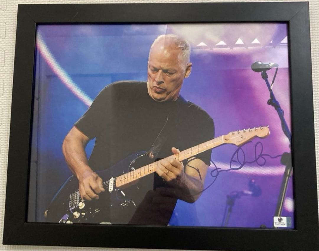 デヴィッド・ギルモア直筆サイン入り写真額縁