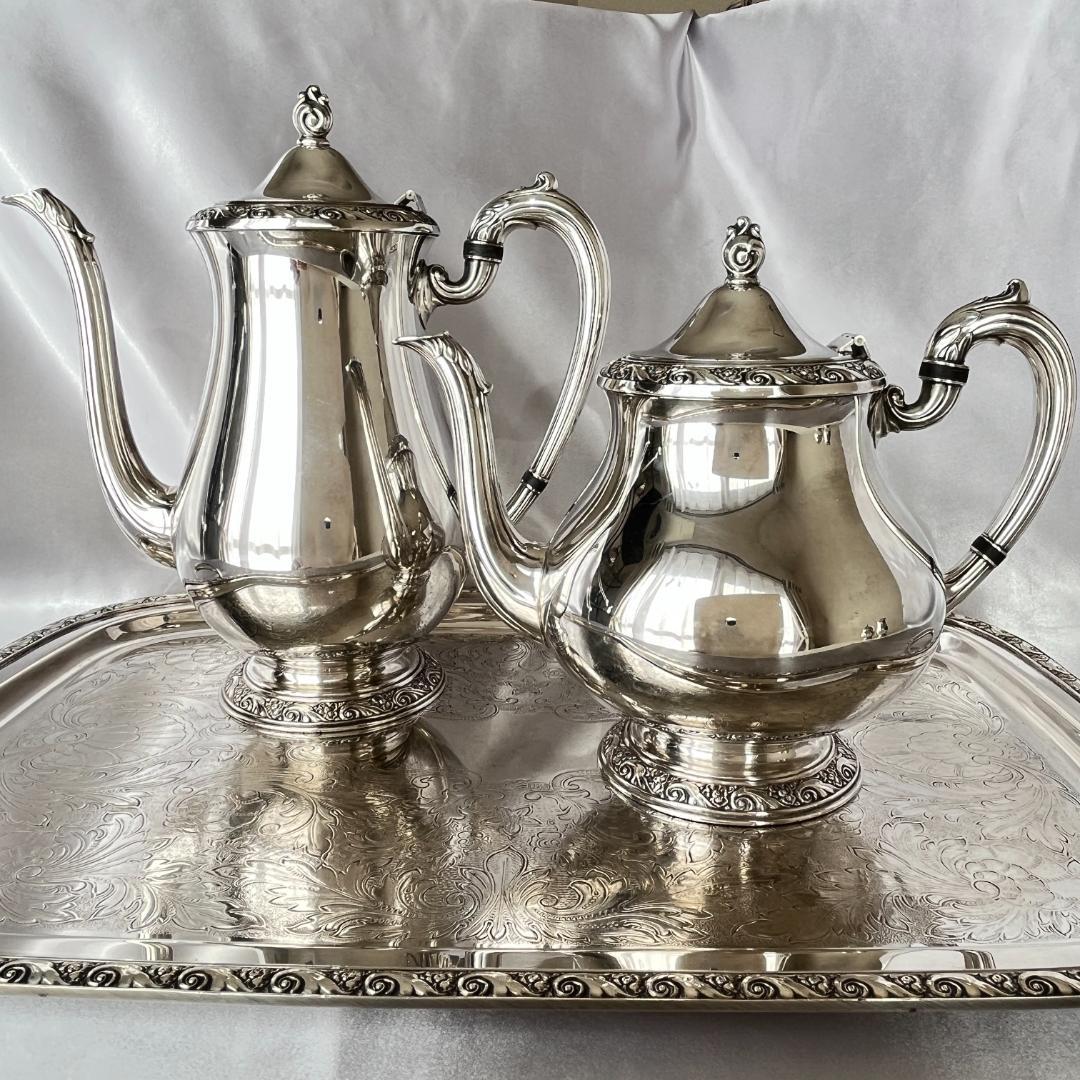 【Queen Bess 】ティーサービス 5点 ティー/コーヒーポット トレー