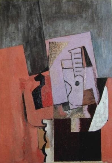 パブロ・ピカソ、ギター、希少画集画、新品額装付