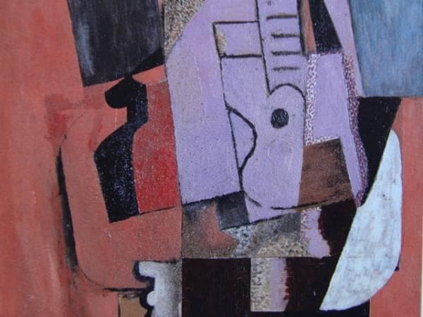 パブロ・ピカソ、ギター、希少画集画、新品額装付