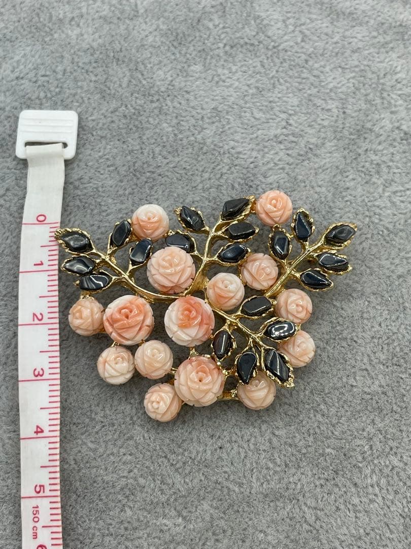 SWOBODA スワボダ ヴィンテージ ブローチ　珊瑚