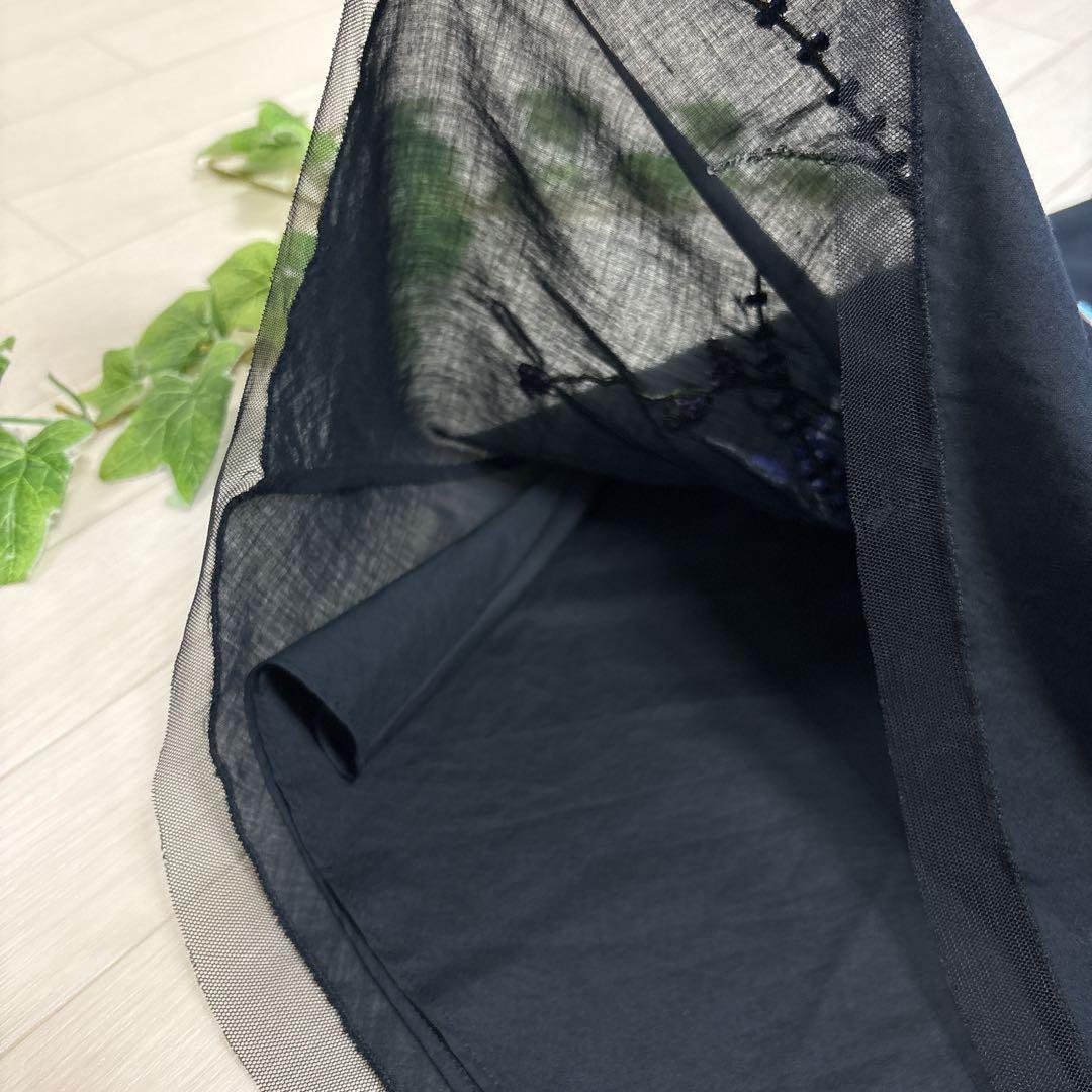 VIVIENNE TAM ヴィヴィアンタム スカート 花柄 刺繍 ブラック 0