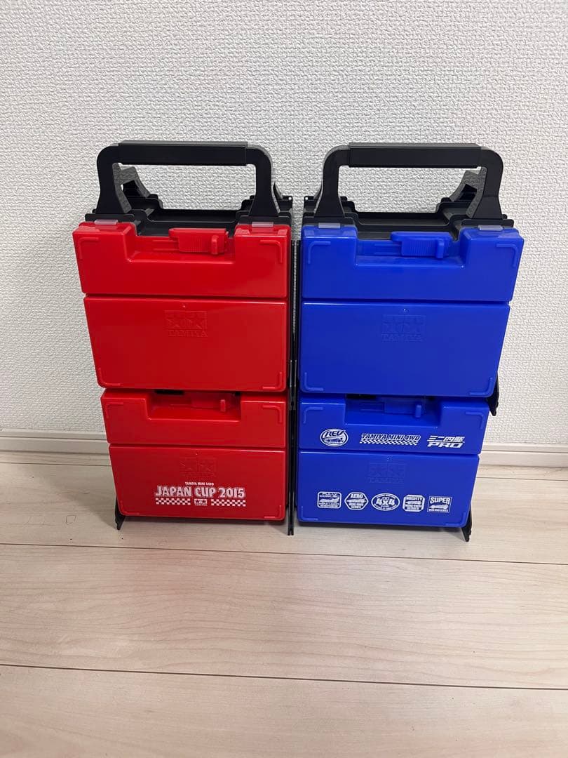 タミヤ ミニ四駆 ピットボックス 赤 青 セット