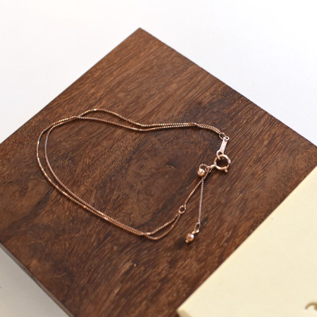 ◇agete◇アガット　アンクレット　Ｋ10　2連　ベネチアンチェーン