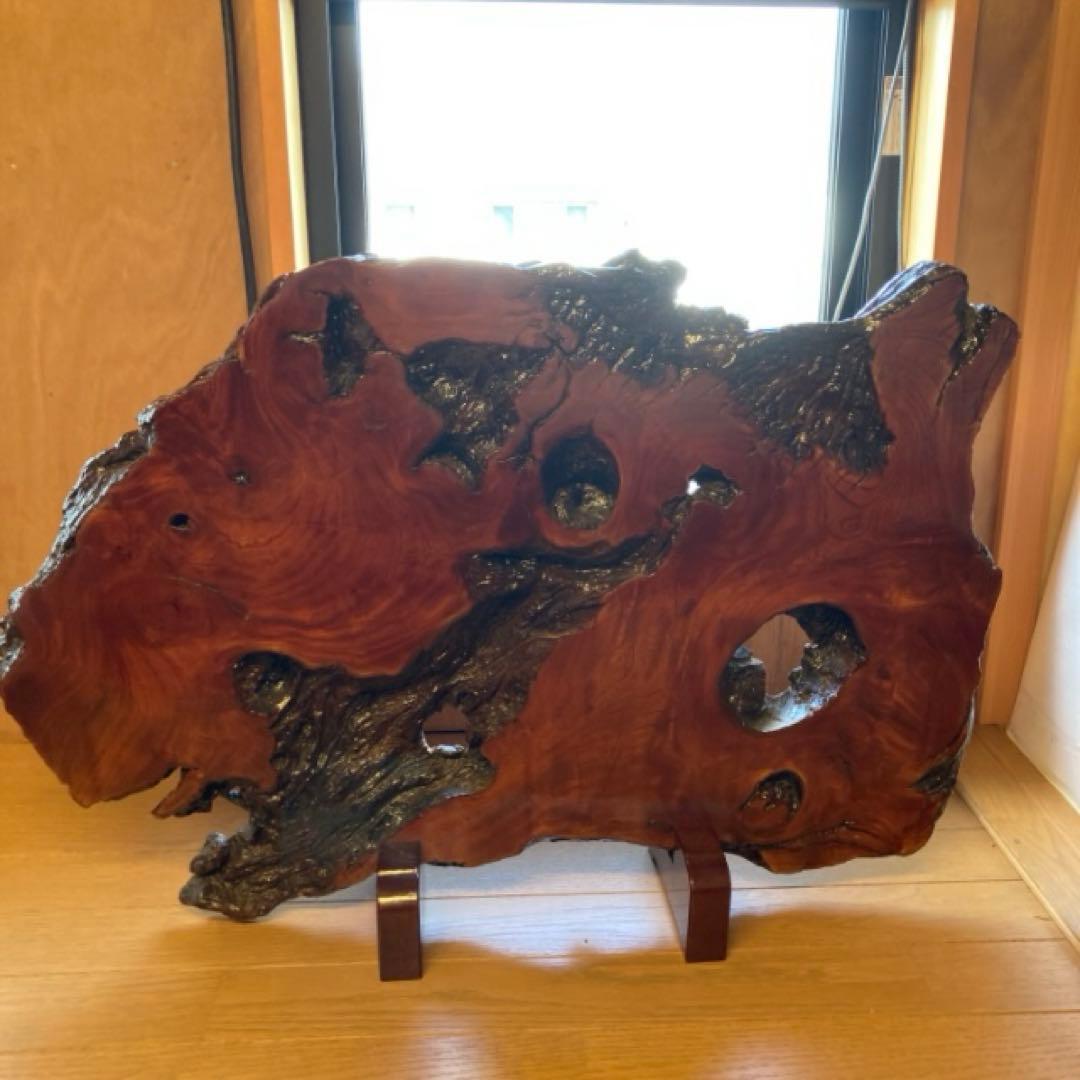 自然木一枚板の衝立　幅約73㎝