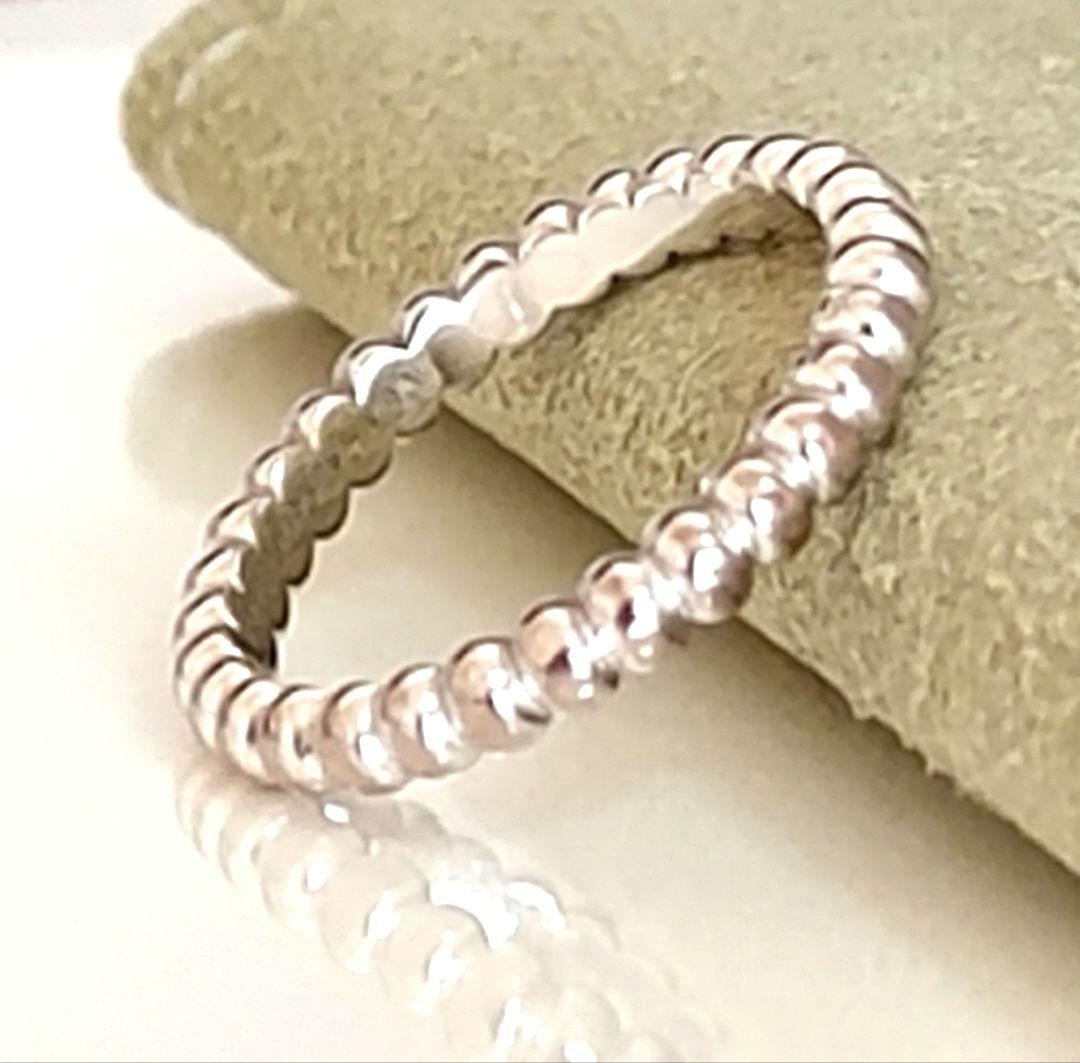 ヴァンクリーフ＆アーペル ペルレ18Kホワイトゴールドパールリング ピンキー41