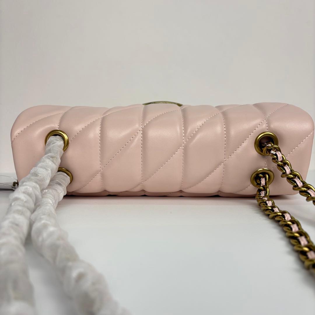 【COACH】 タグ有り タビー ショルダー バッグ 26 キルティング ピンク