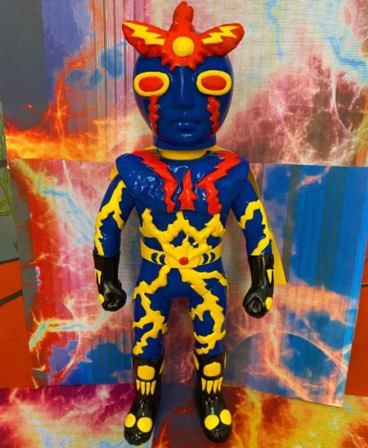 在庫最後　イナズマン フィギュア ビンテージ レトロ 27cm マスク着脱式