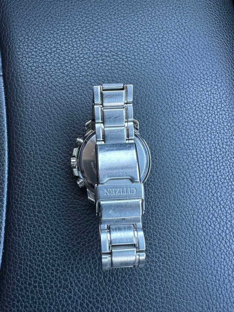 【稼働】シチズン　エコドライブ　電波ソーラー　デイト　クロノグラフ　腕時計