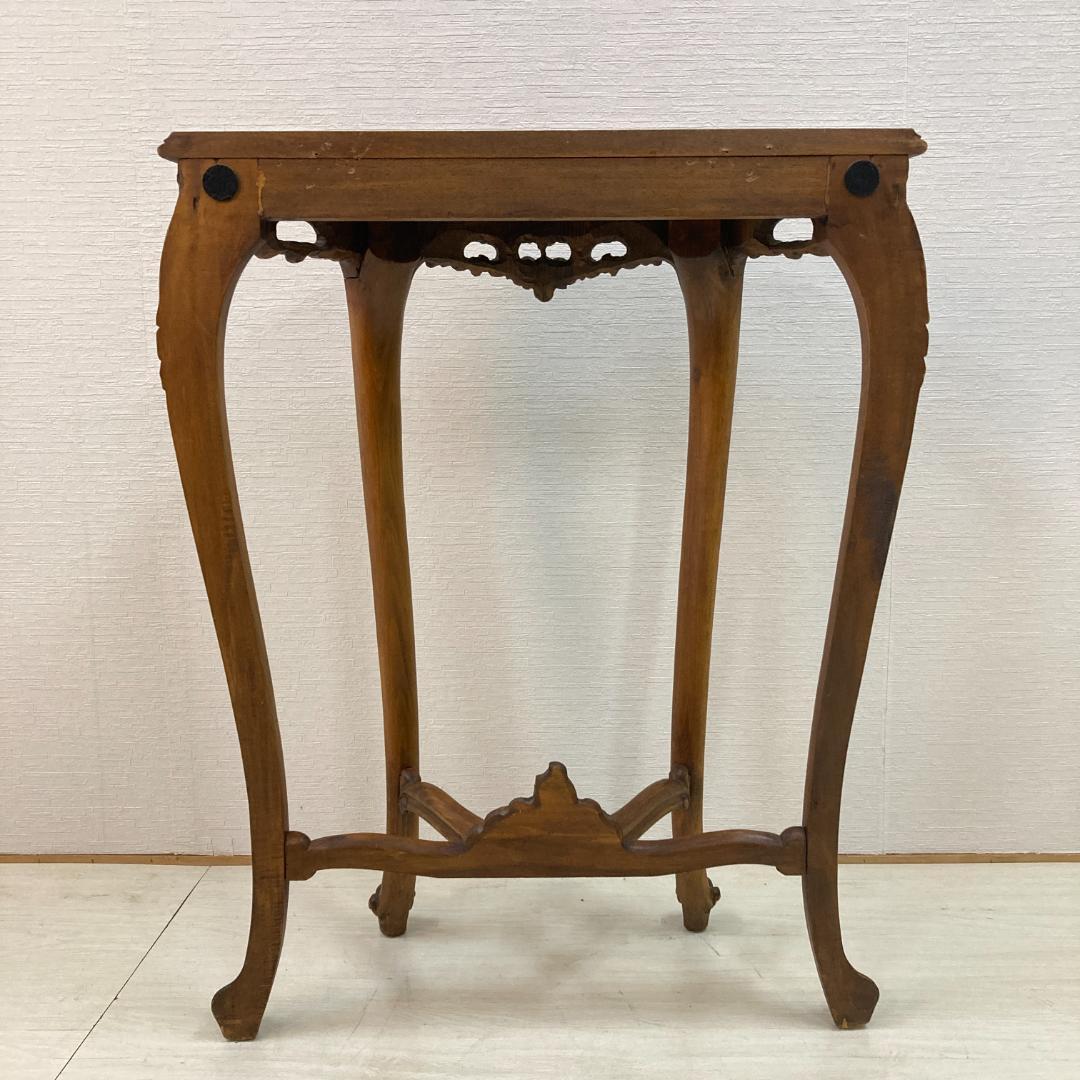 アンティーク　コンソールテーブル　猫脚　彫刻