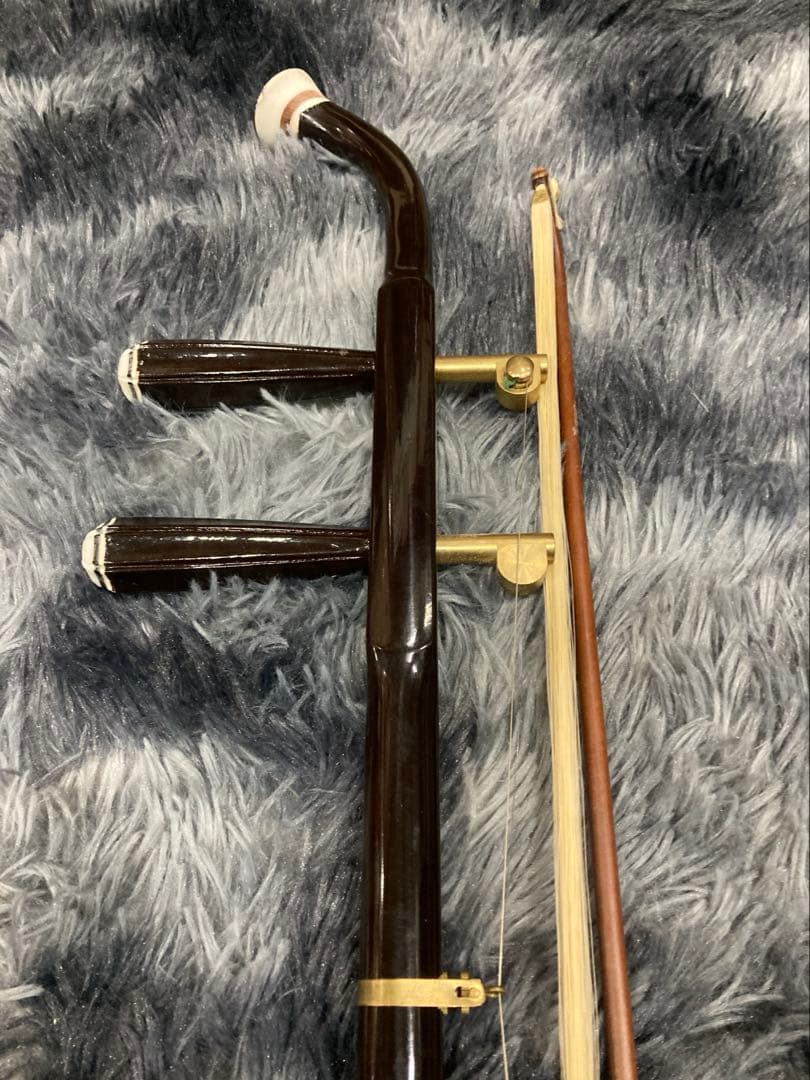B0301)二胡★中古品・現状品、ヘビ皮　ケース付き