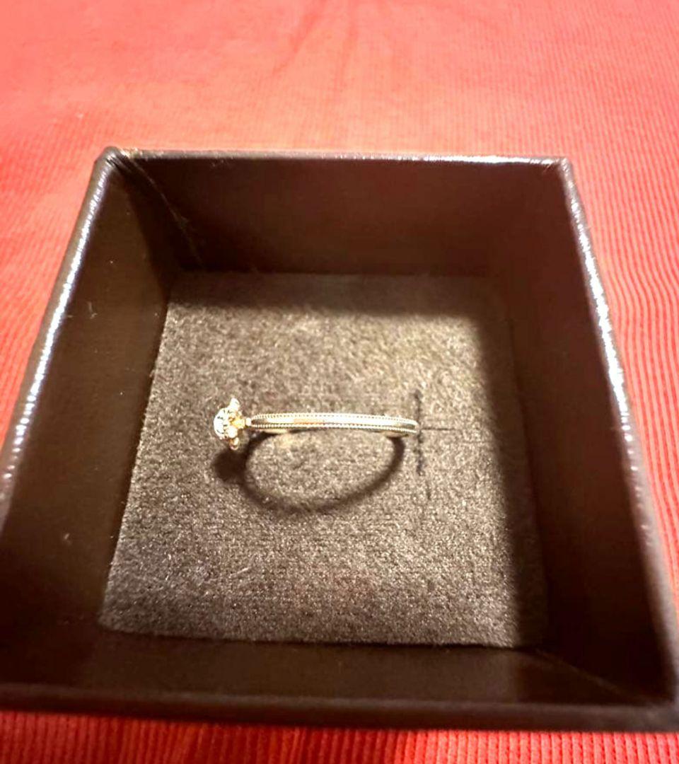 agete 美品⭐️11号　オパール&ダイヤ　リング