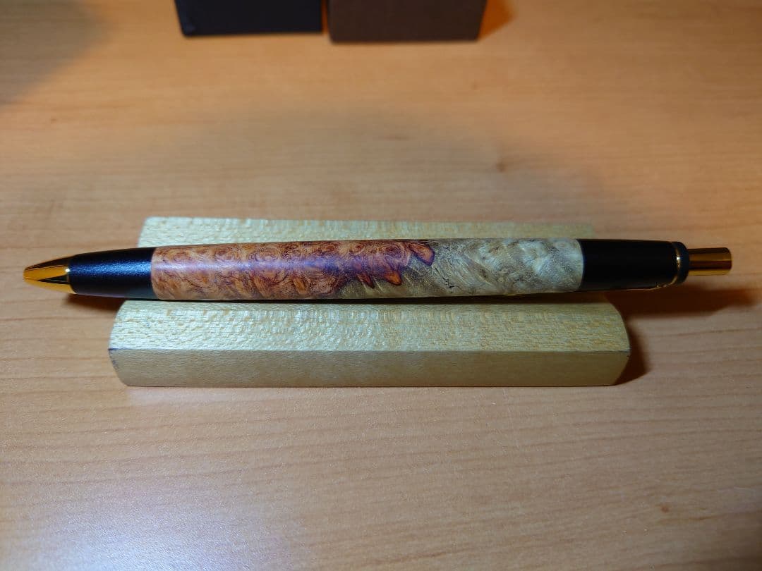 あけぼの工房　花梨瘤紅白　プレミアムグレード　シャープペンシル　芯径0.5