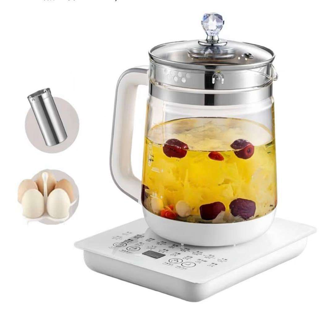 luseike 電気ケトル 800W 高耐熱ガラス