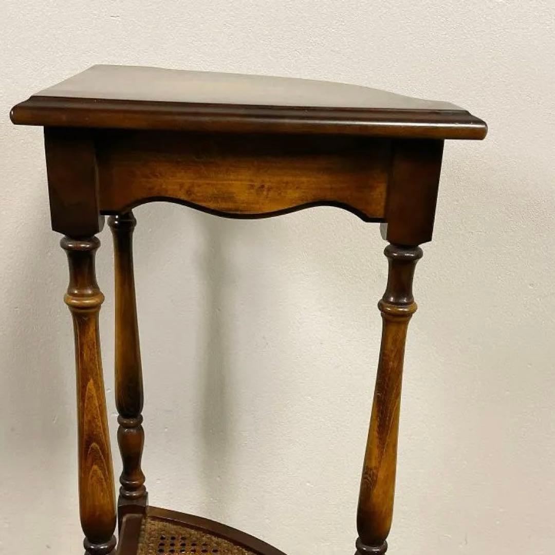 カリモク コロニアル コーナーラック アンティーク ビンテージ ラック ろくろ脚