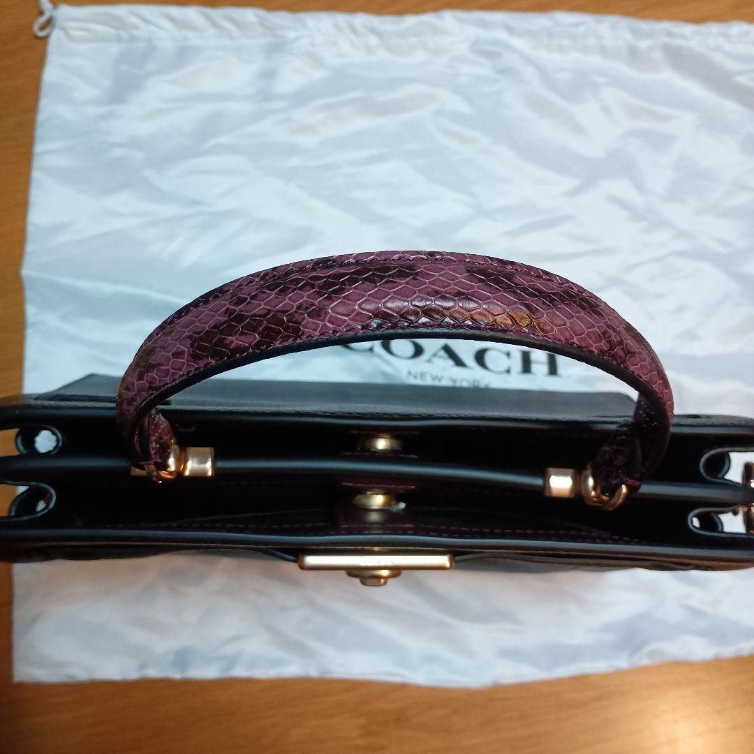 【新品未使用開封のみ】COACH コーチ ハンドバック ショルダー付◎ネット現行