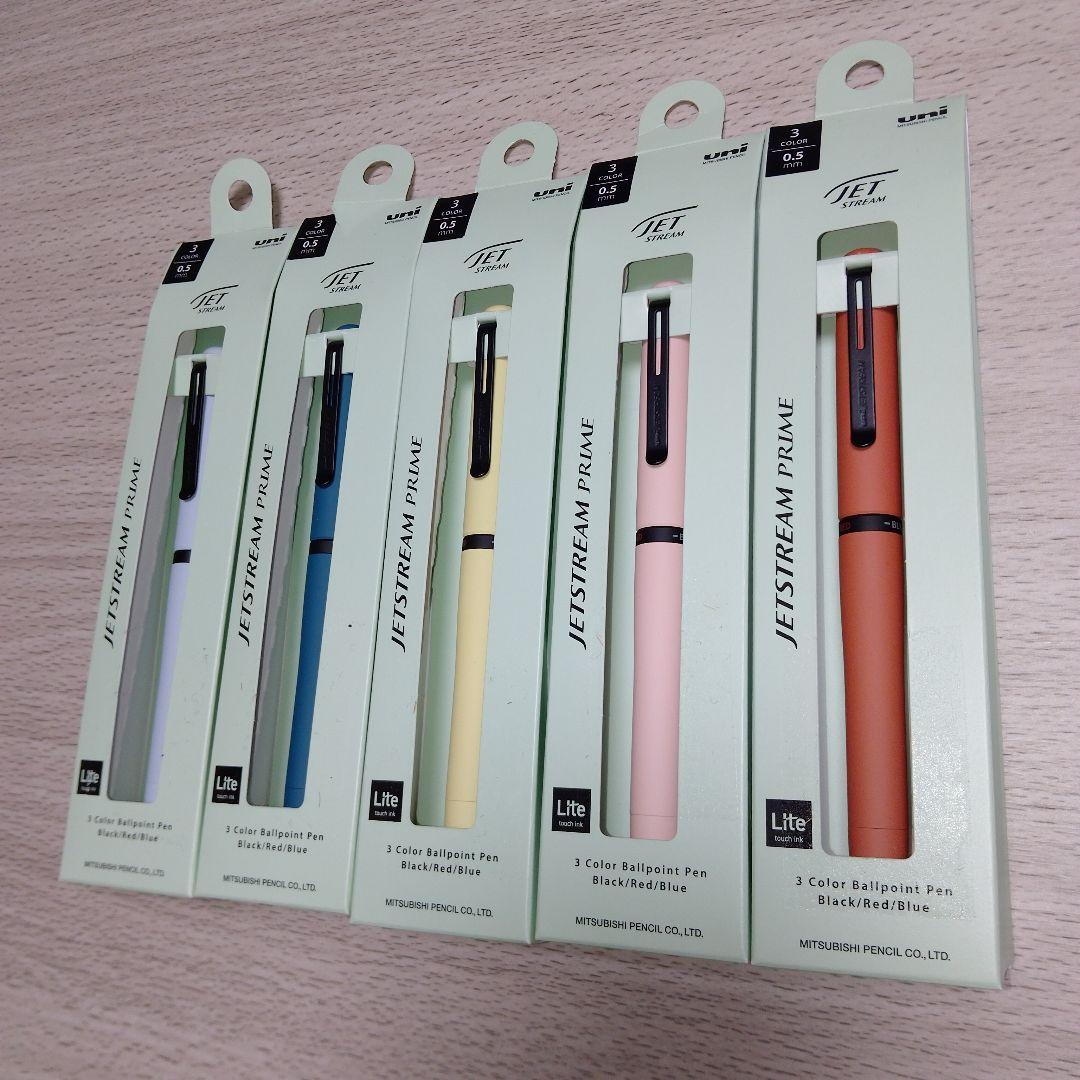 JETSTREAM プライム タッチインクライト　3色ボールペン　5本セット