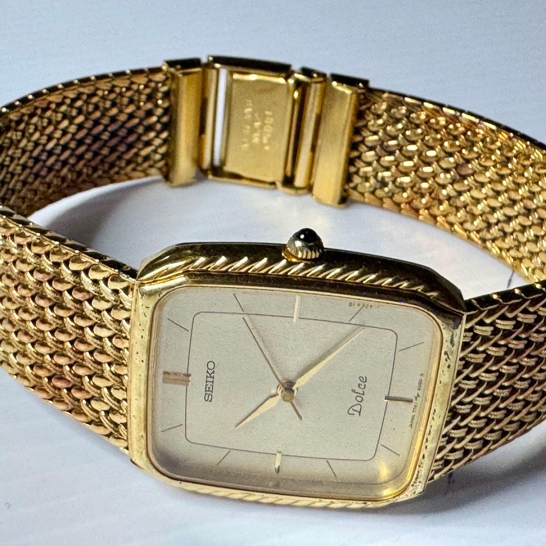 SEIKO メンズ レディース クォーツ ドルチェ ゴールド 7741-5060
