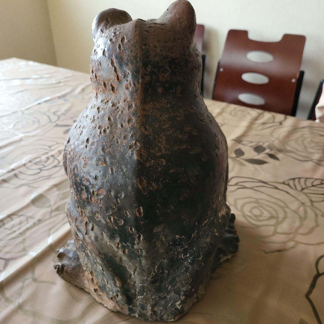 陶器製カエルの置物