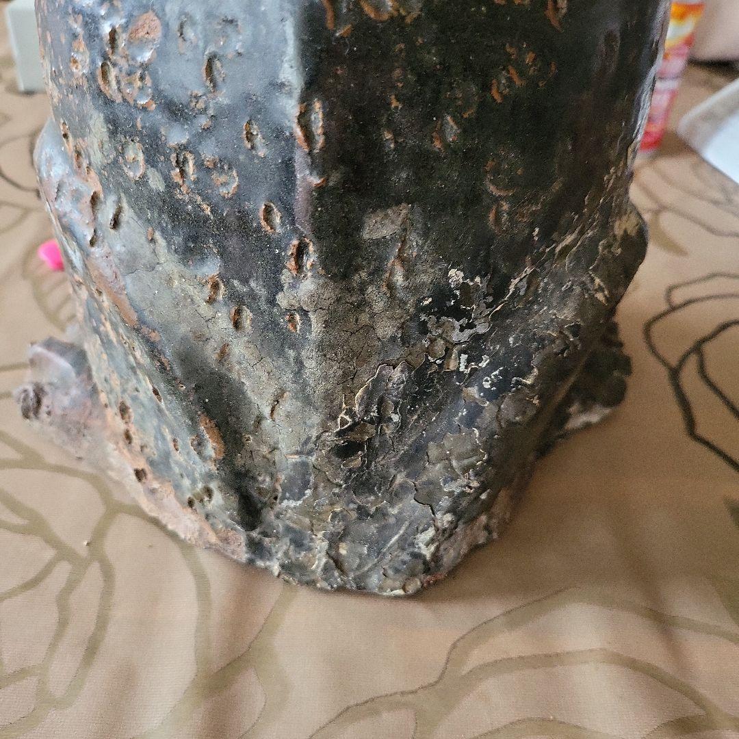 陶器製カエルの置物