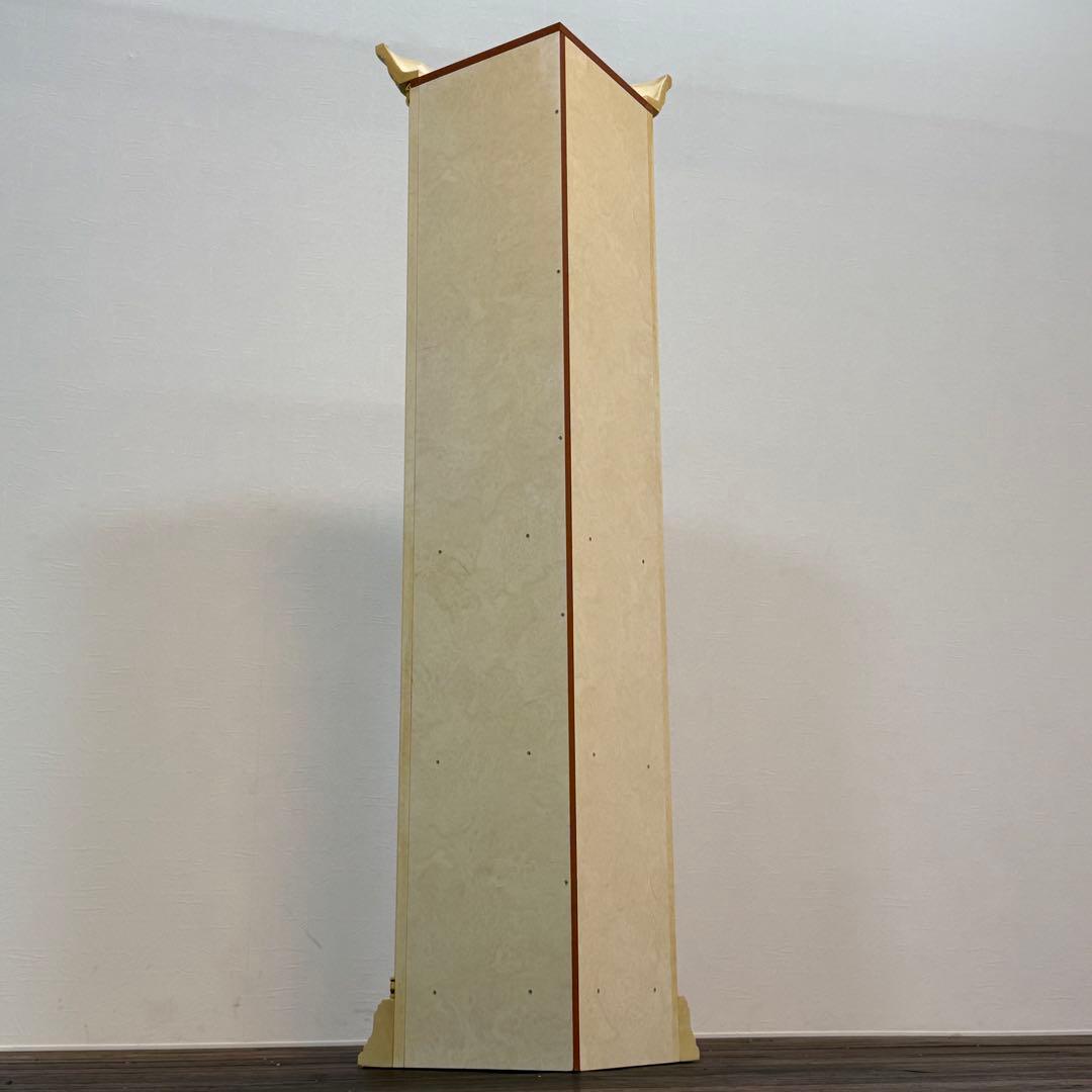 H112K68d イタリア製 コーナーキャビネット ミラーバック ロココ調