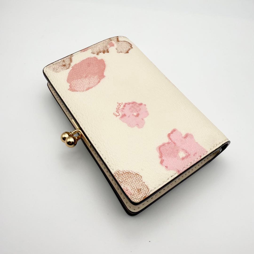 COACH 財布 大人気！！ キスロック ミディアムウォレット フローラル 新品