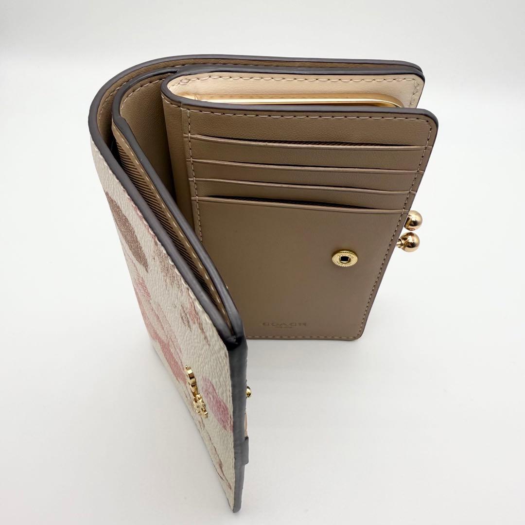 COACH 財布 大人気！！ キスロック ミディアムウォレット フローラル 新品
