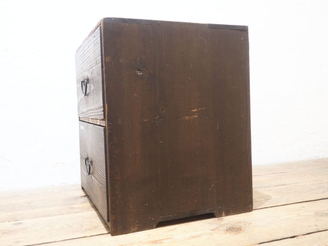 1256 杉の引き出し　収納棚　陳列台　ラック　小箪笥　レトロ　アンティーク