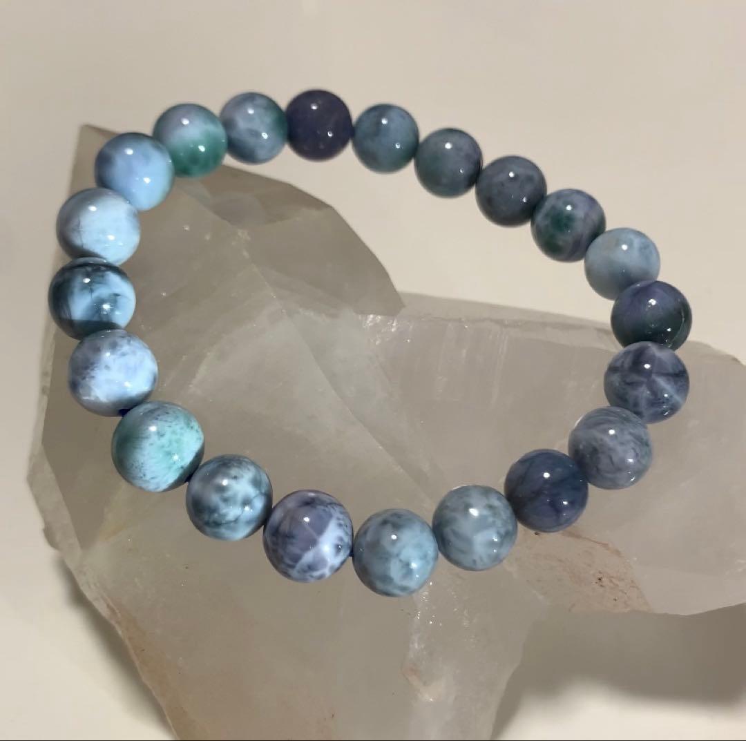 ❣️高品質★模様しっかり❣️ パープルラリマー　ブレス　ドミニカ産