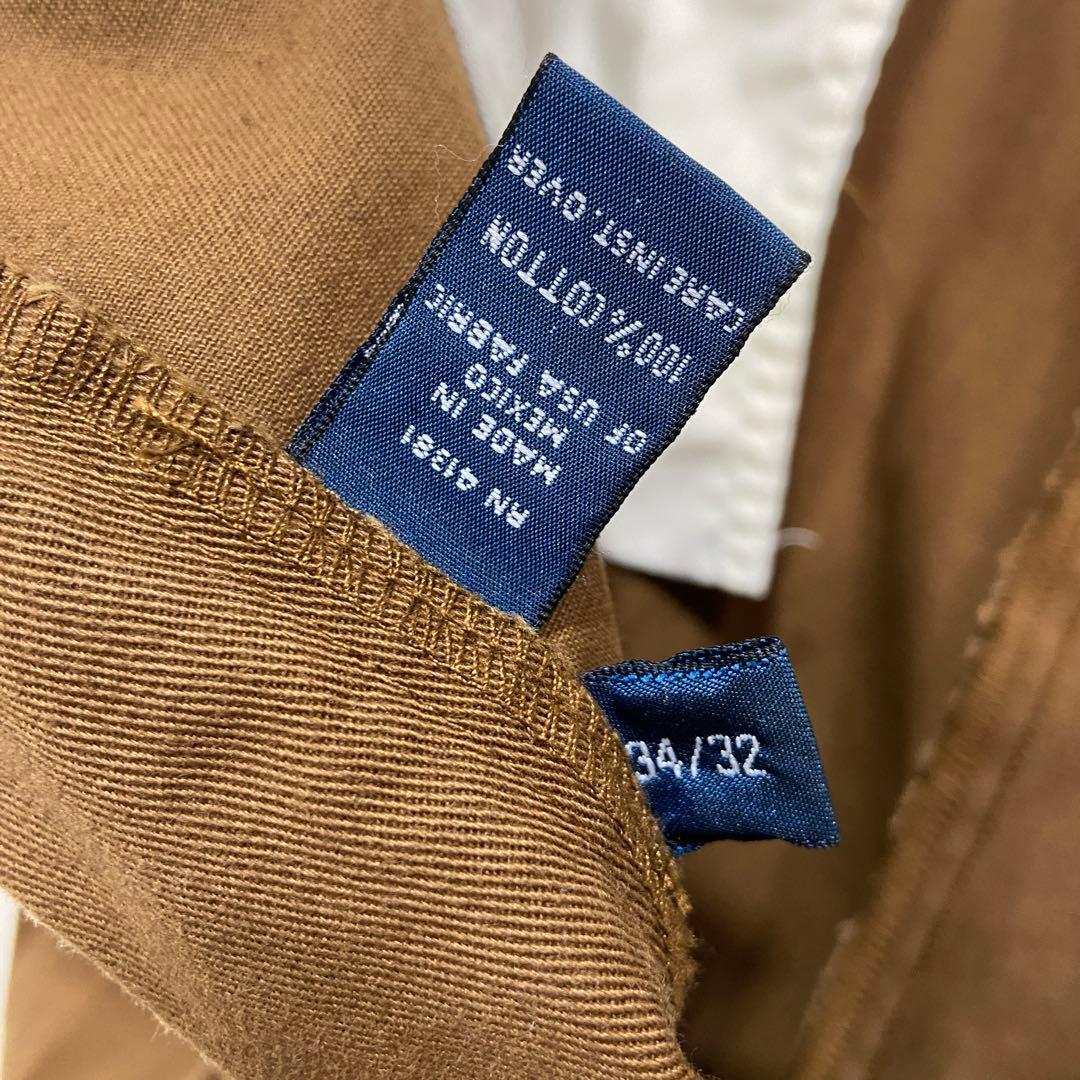 90s☆ラルフローレン☆ANDREW PANT☆ツータックチノパン☆茶系☆W34