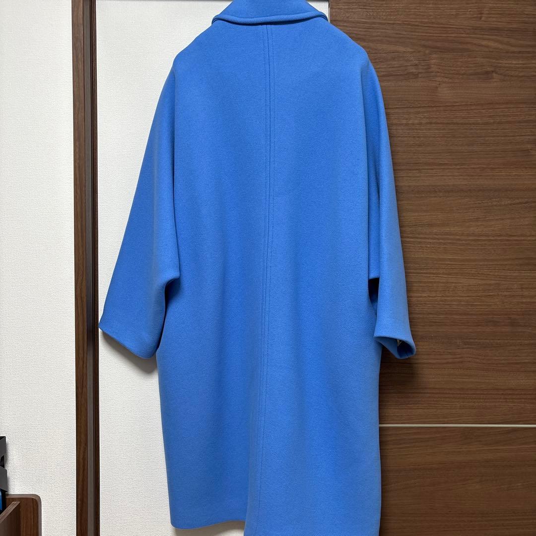 ZARA オーバーサイズウールコート　ブルー　新品タグ付き XS,S