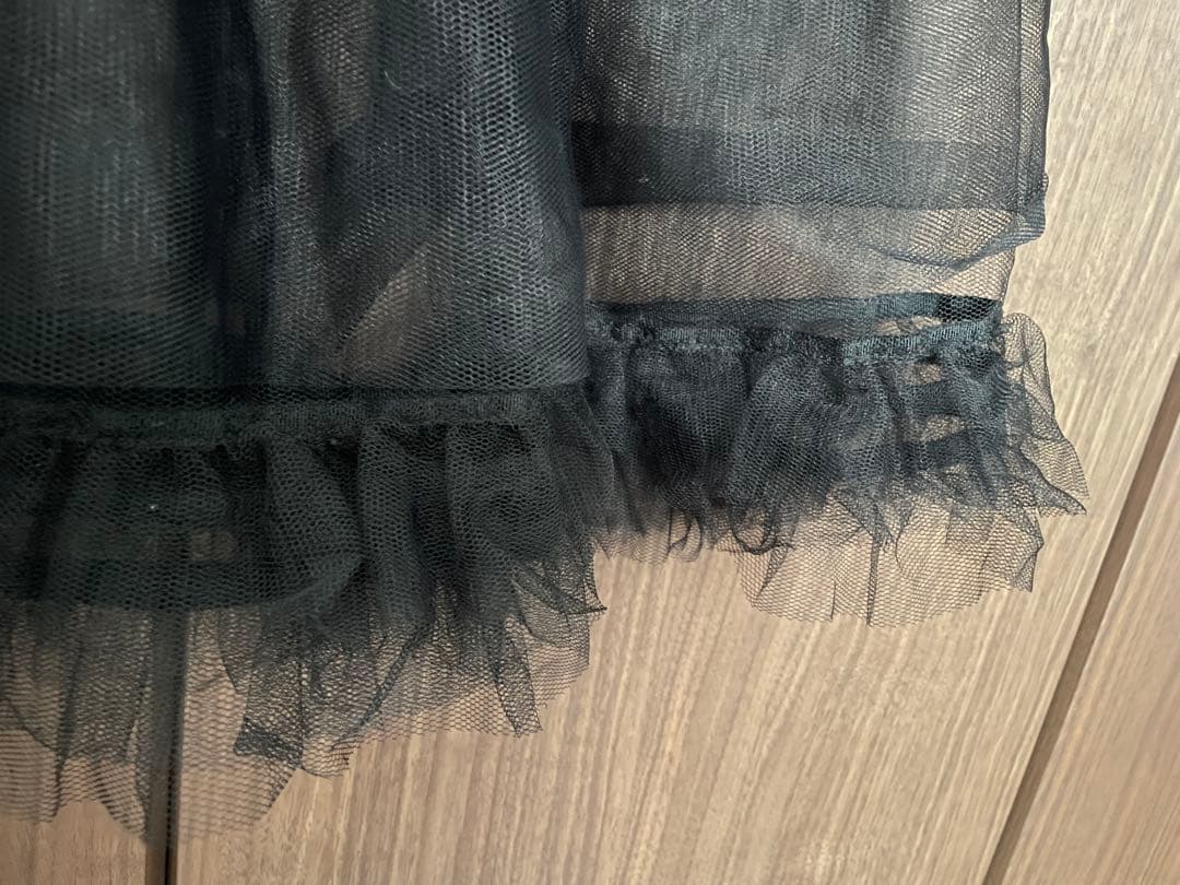 FOXEY パニエ　ブラック　チュールスカート　サイズ　フリー　F ウエストゴム