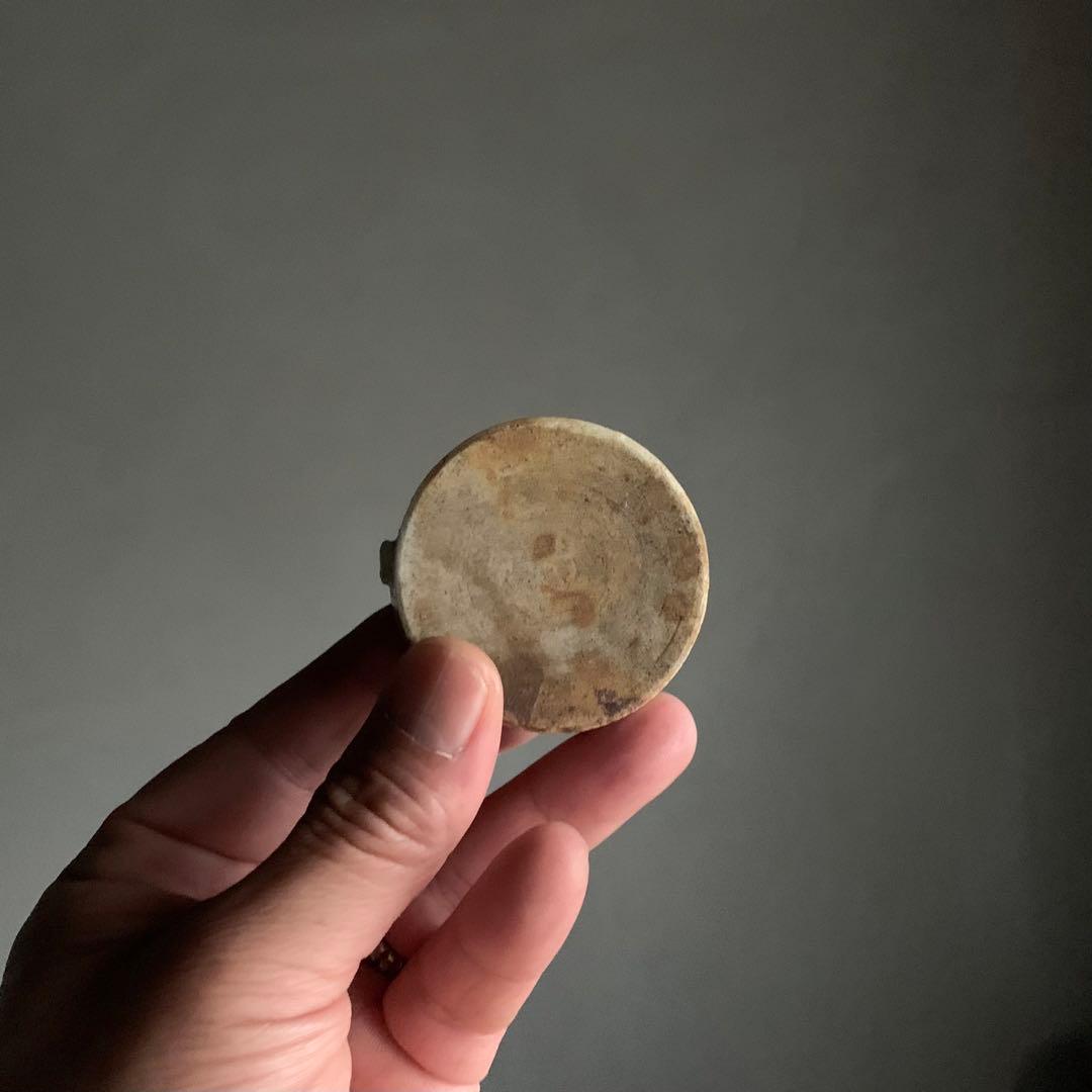 鳥の餌入れ 半筒盃 瀬戸 盃 古道具 アンティーク