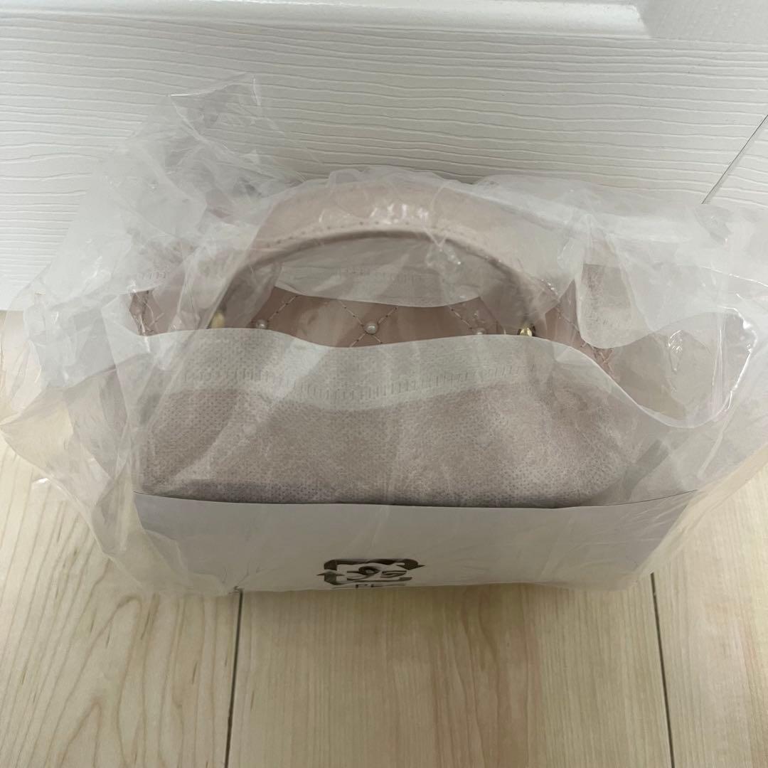 darich ダーリッチ　キルティングパールスクエアミニバッグ　ゴールドパーツ