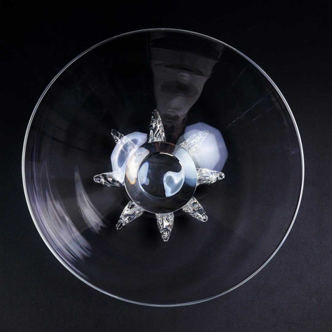 Steuben Galss ピオニー センターピースボウル 34cm 花生け