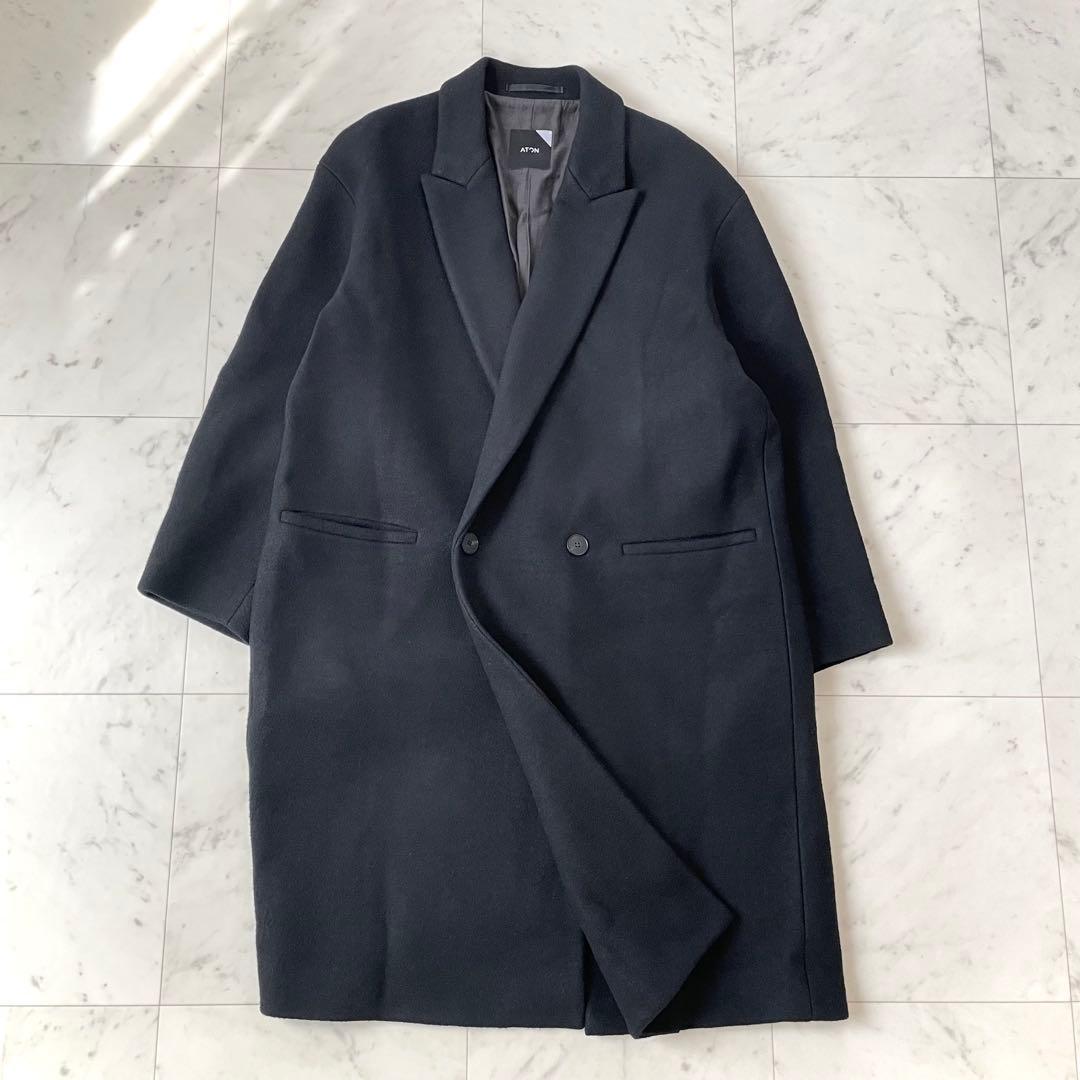 21AW✨エイトン SUPER140 BOUMOU メルトン チェスターコート