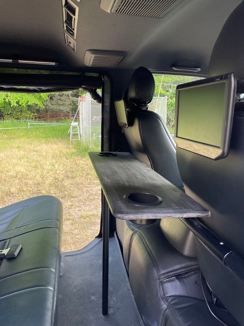 ハイエース　セカンドテーブル　車中泊　キャンプ